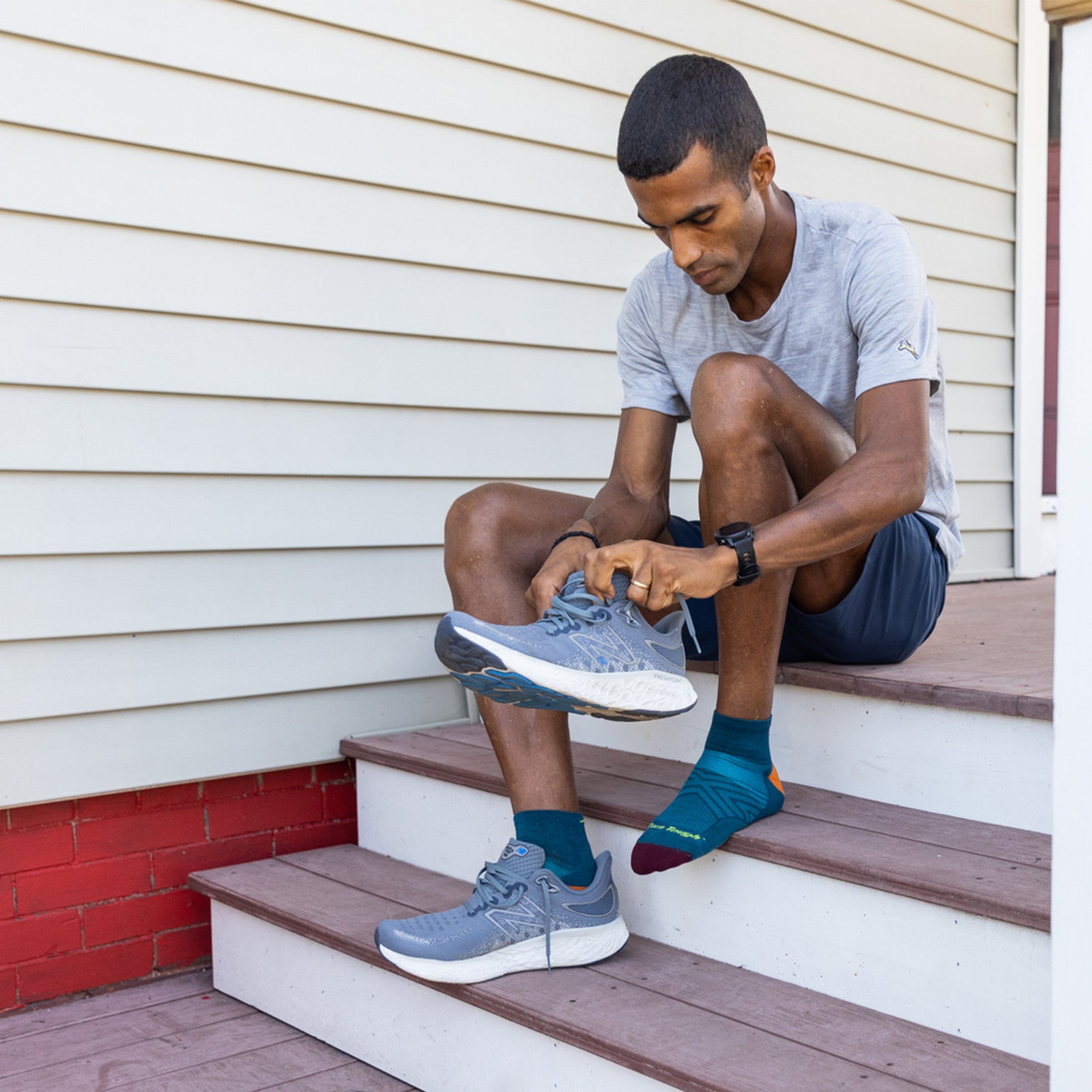 Men's Run Quarter Cushioned Ultra-Lightweight Running Socks