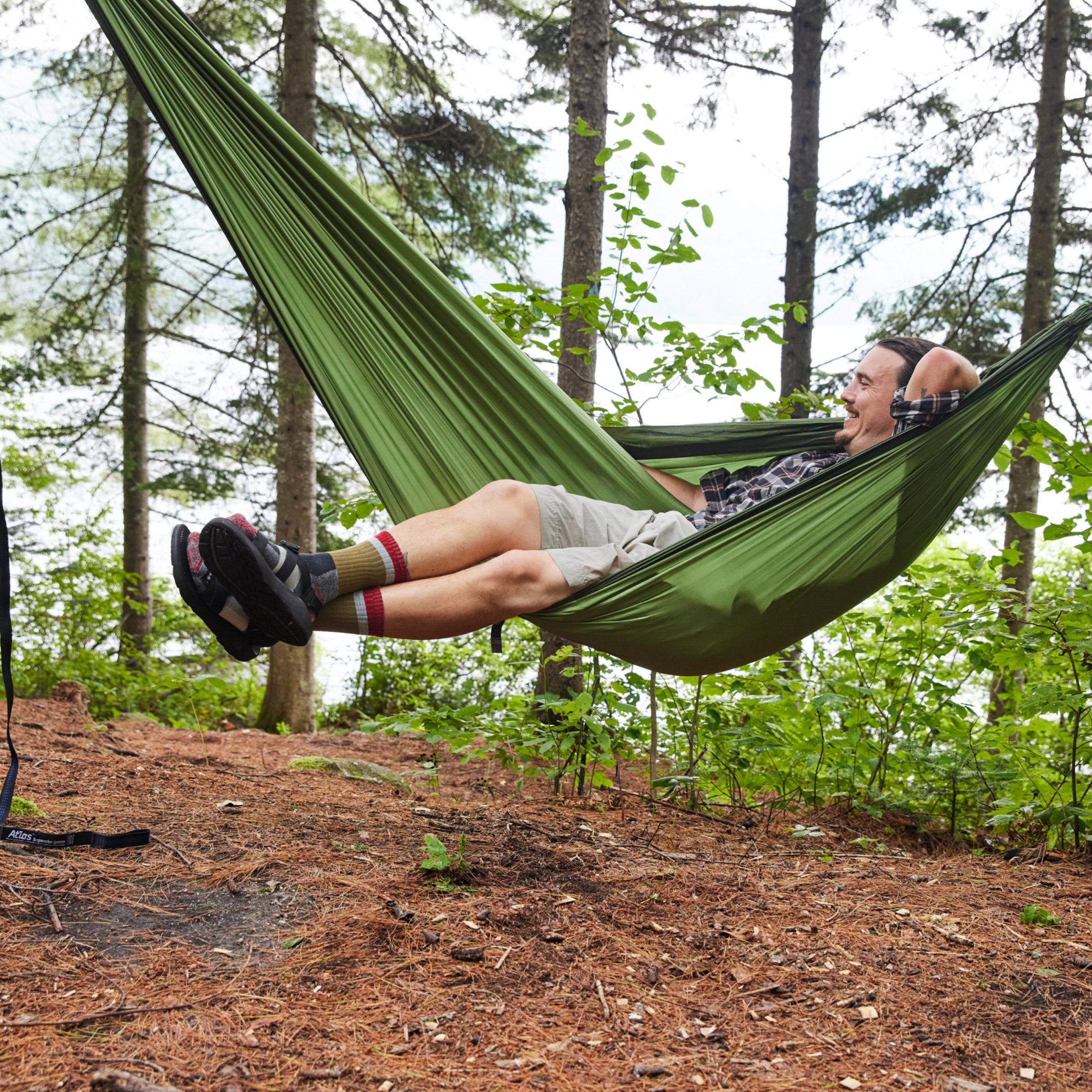 Men's Heady Stripe Micro Crew Lightweight Hiking Socks