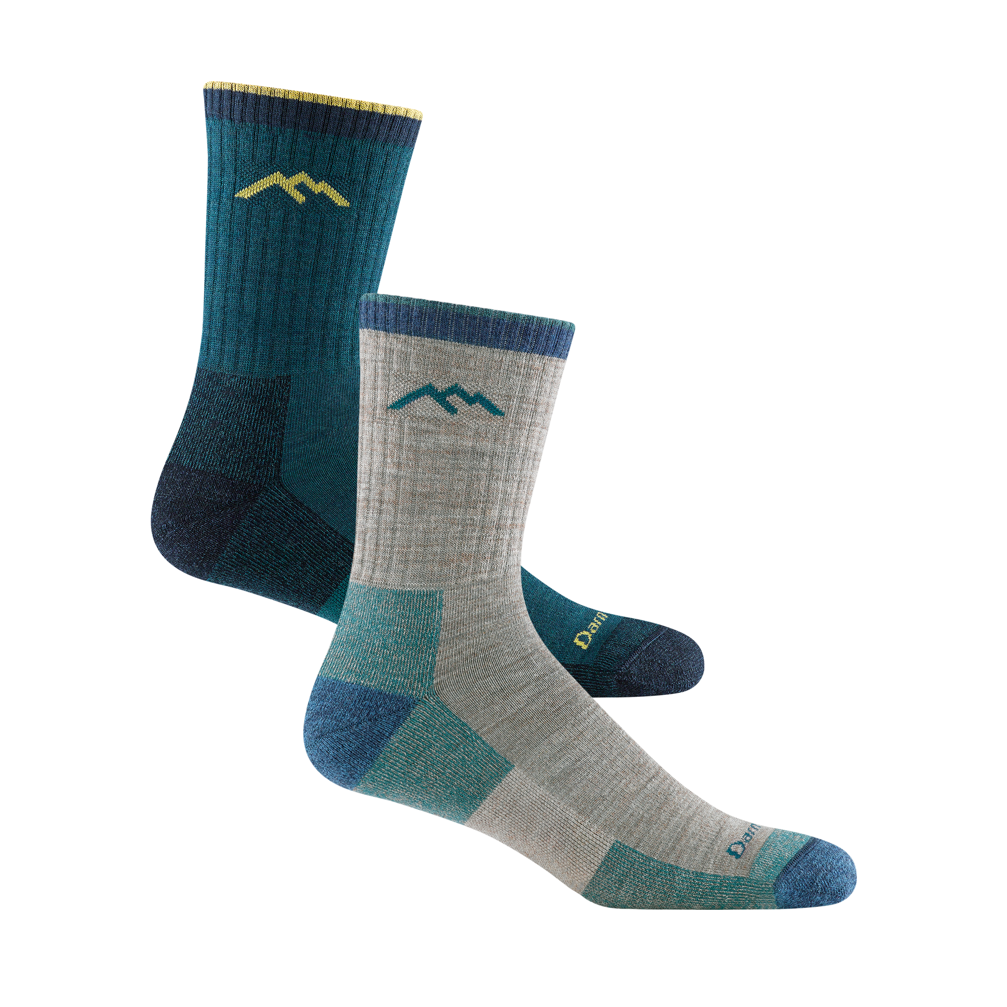 Bundle shot of 1466 sock in Rye and Dark Teal colorways