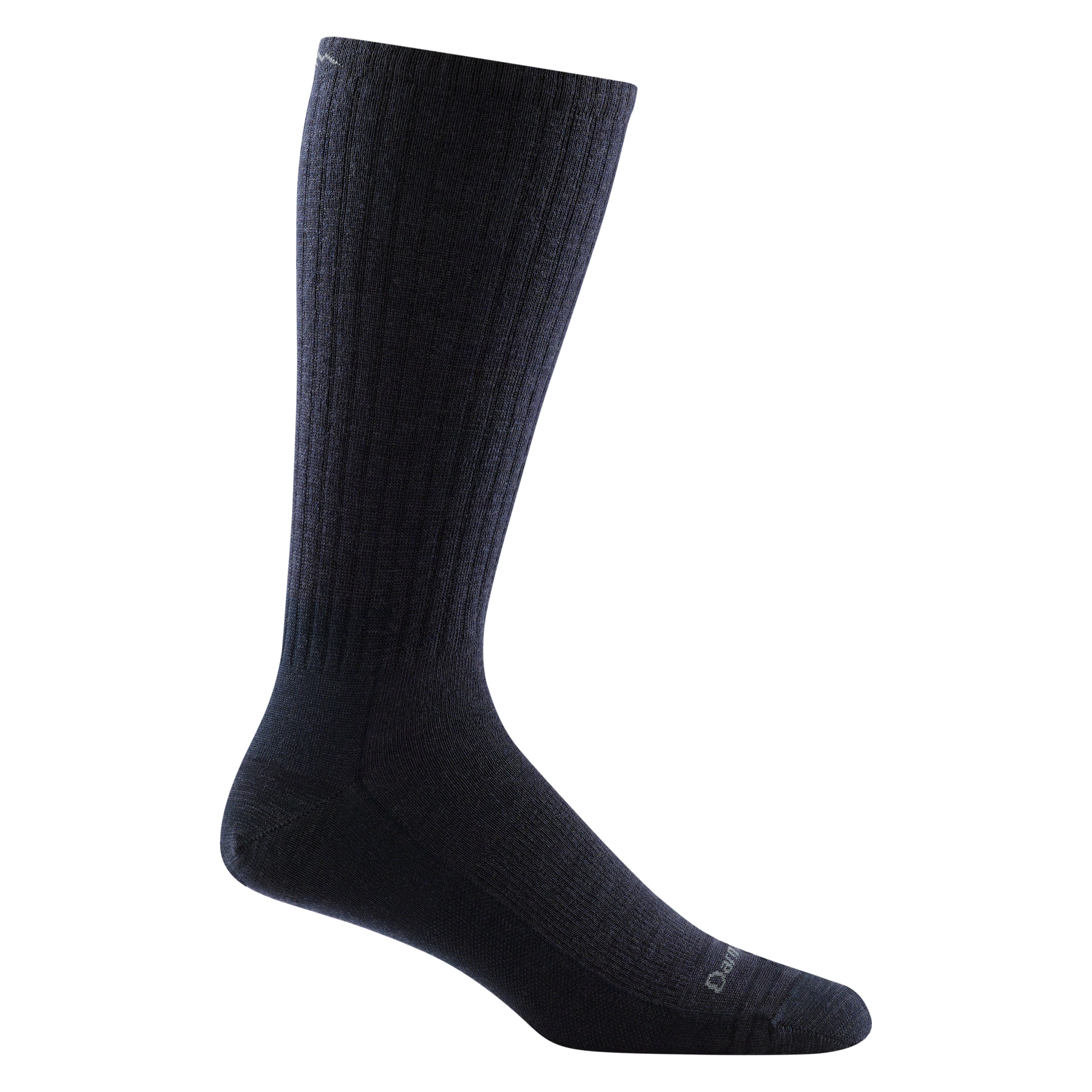 1474 men's the standard mid-calf lifestyle sock in color navy with light gray darn tugh signature on forefoot