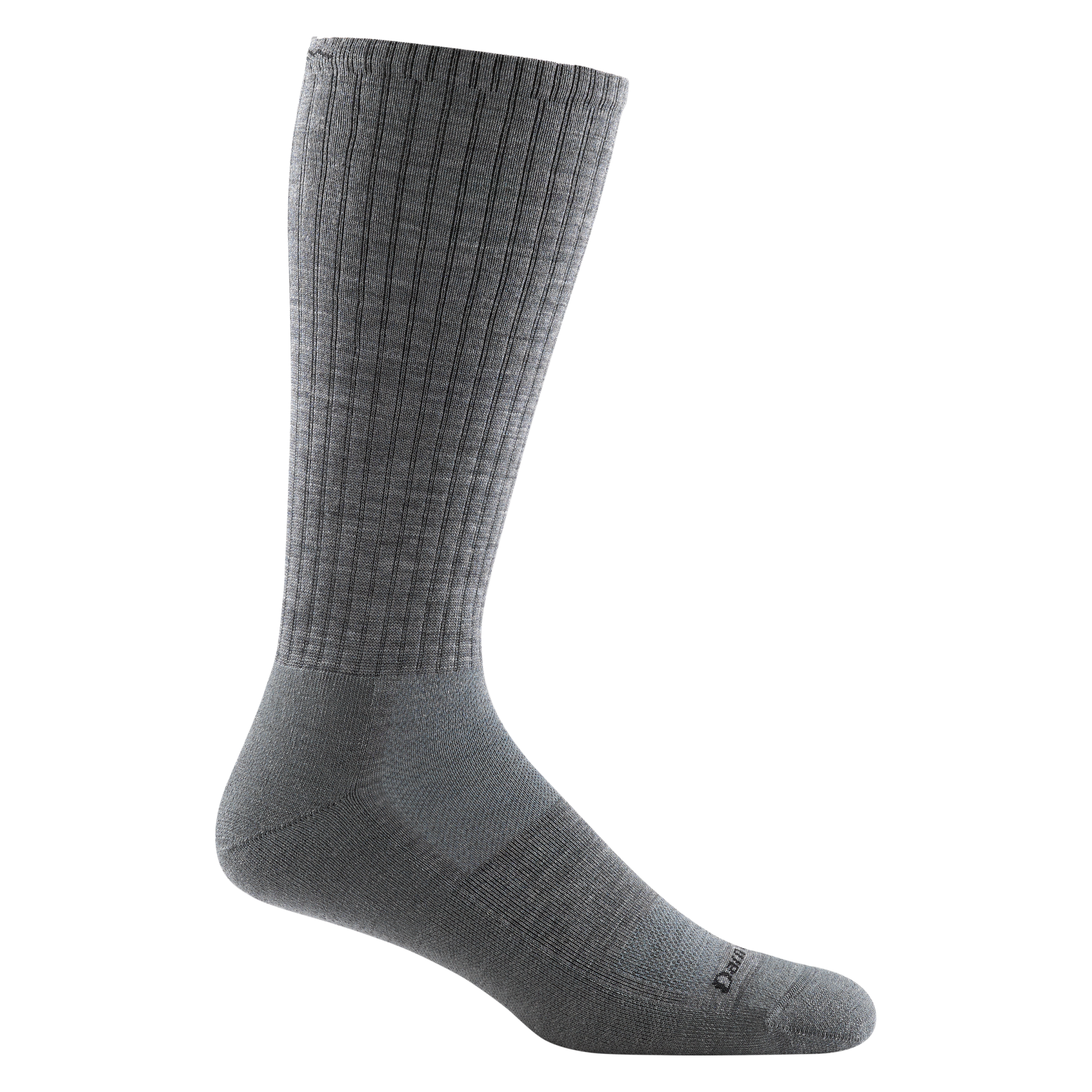 1480 men's the standard mid-calf lifestyle sock in color medium gray with black darn tough signature on forefoot