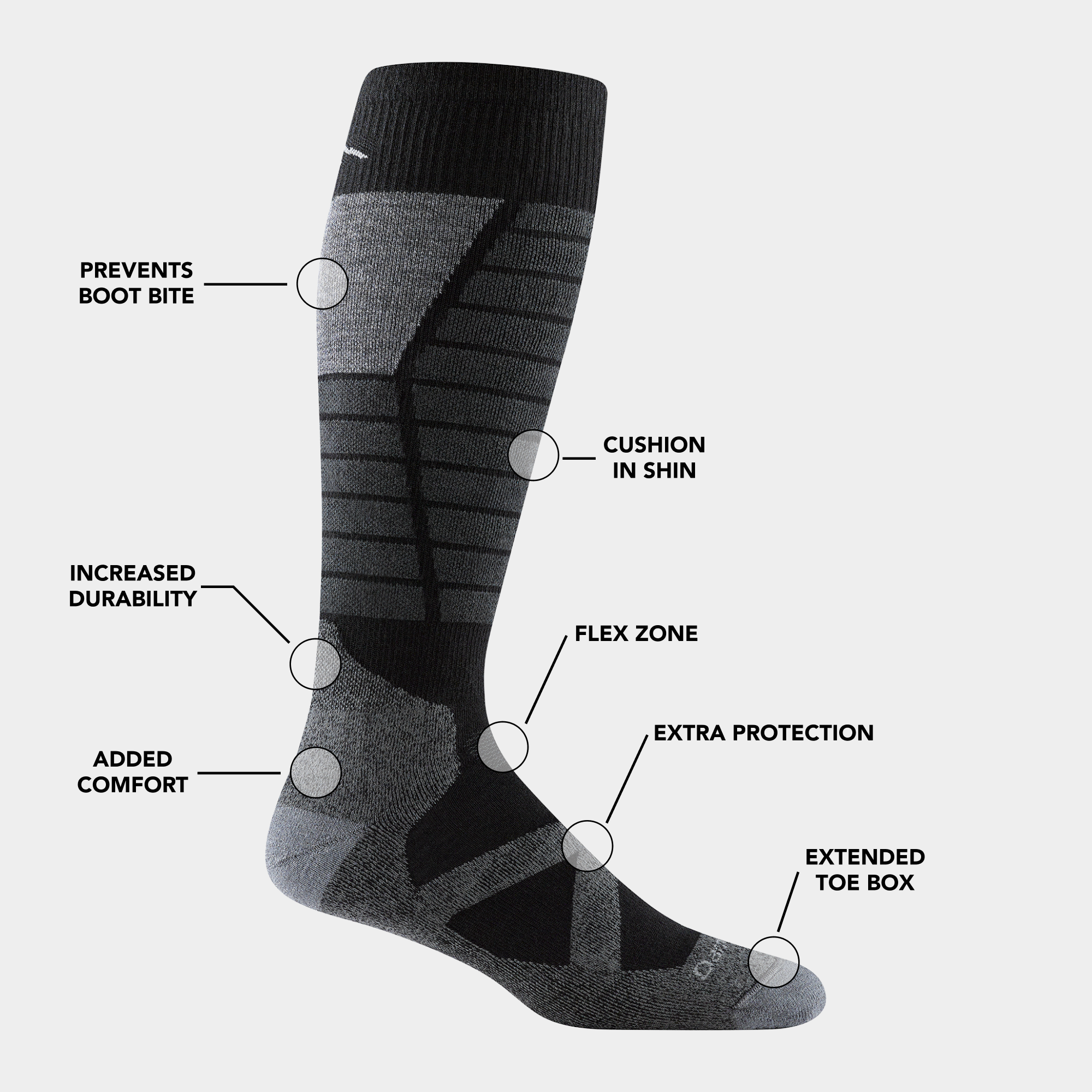 Men's Function X Over-the-Calf Midweight Ski & Snowboard Socks