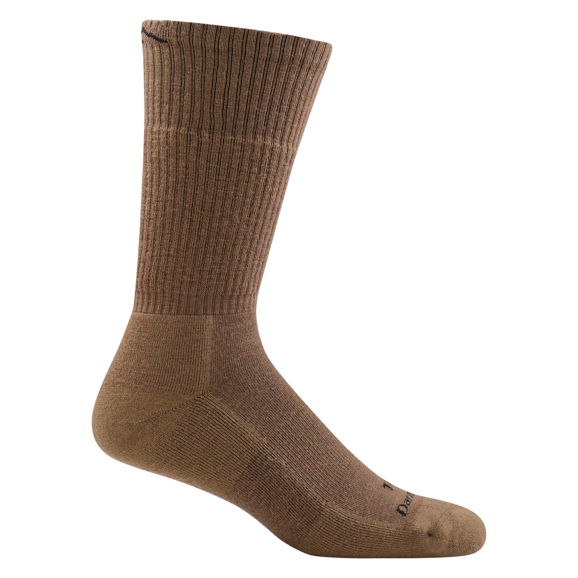 T4021 unisex boot midweight tactical sock in color coyote brown with black darn tough signature on forefoot