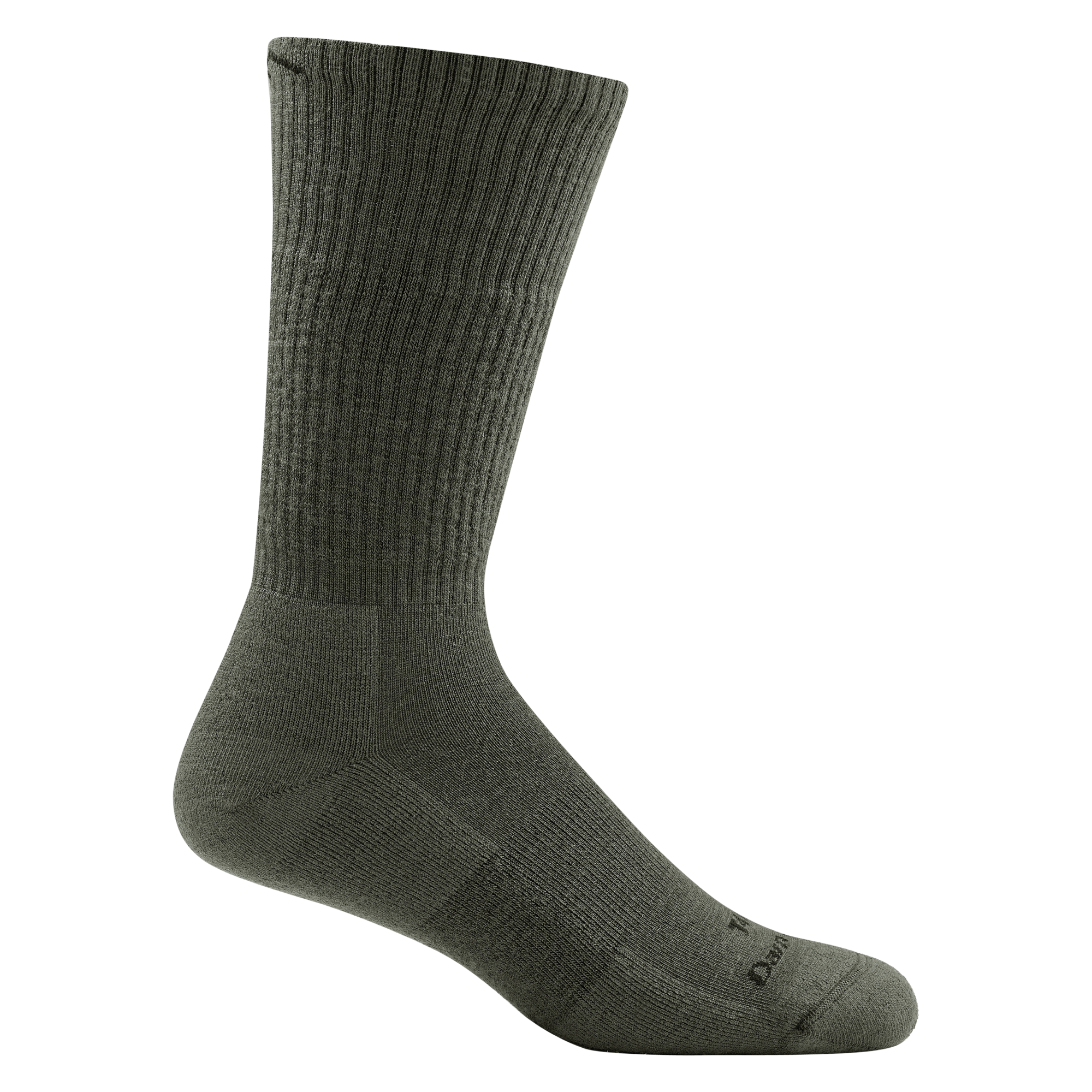 T4021 unisex boot midweight tactical sock in color foliage green with black darn tough signature on forefoot