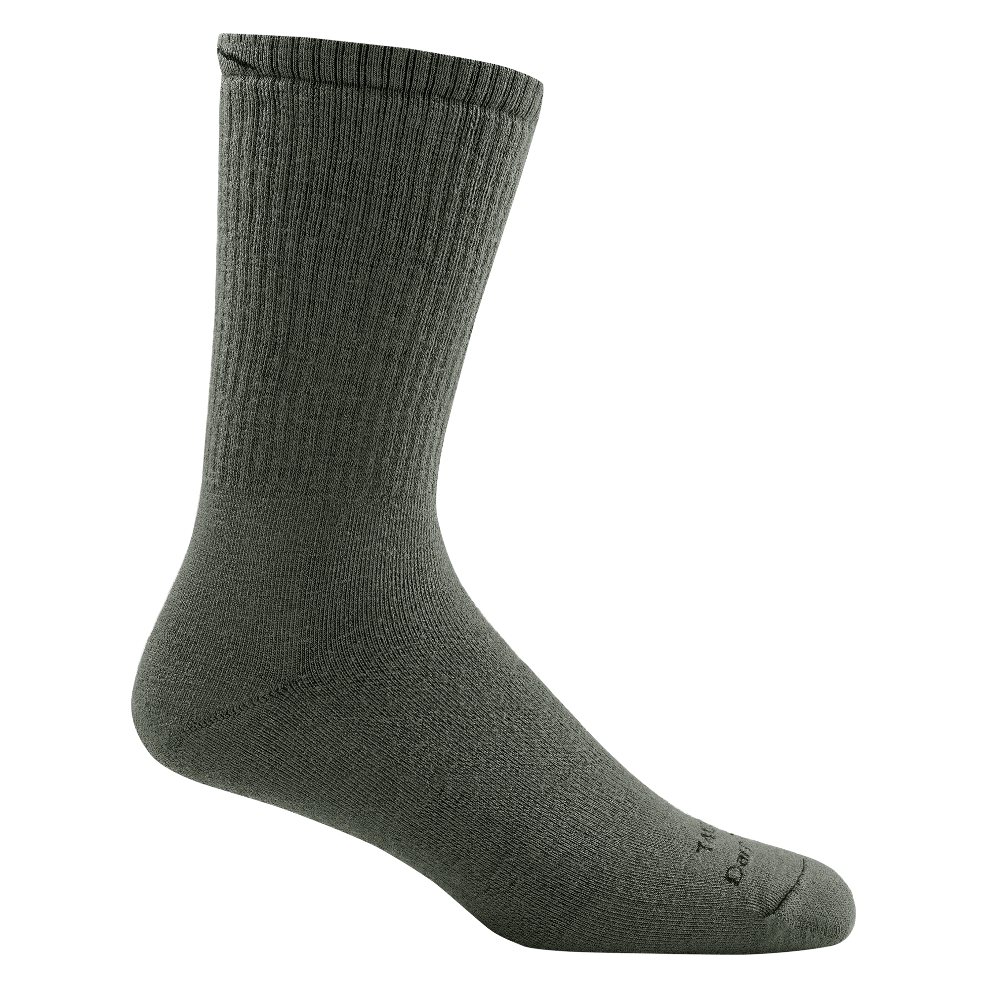 T4033 unisex boot heavyweight tactical sock in color foliage green with black darn tough signature on forefoot