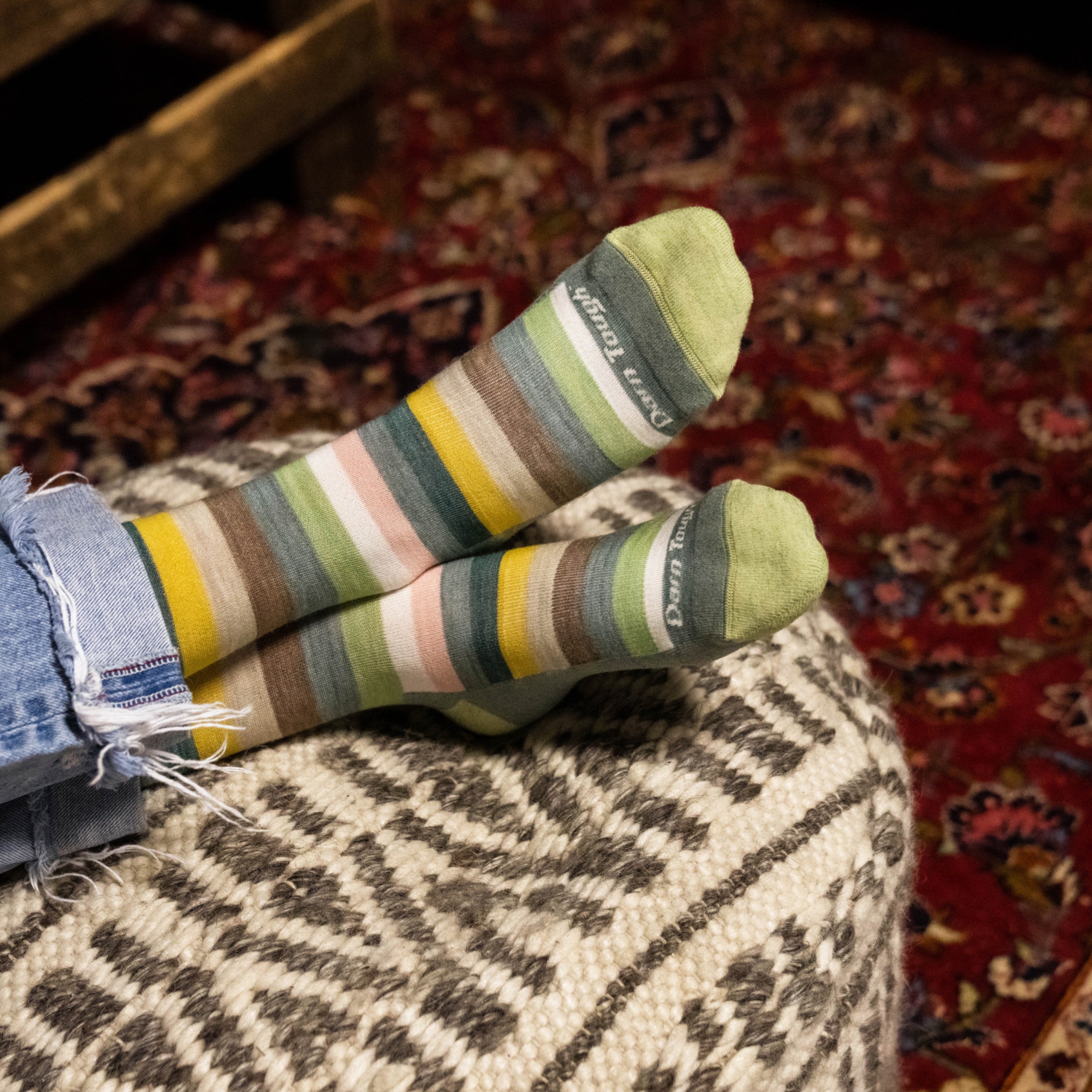Women's Mystic Stripe Crew Lightweight Lifestyle Socks