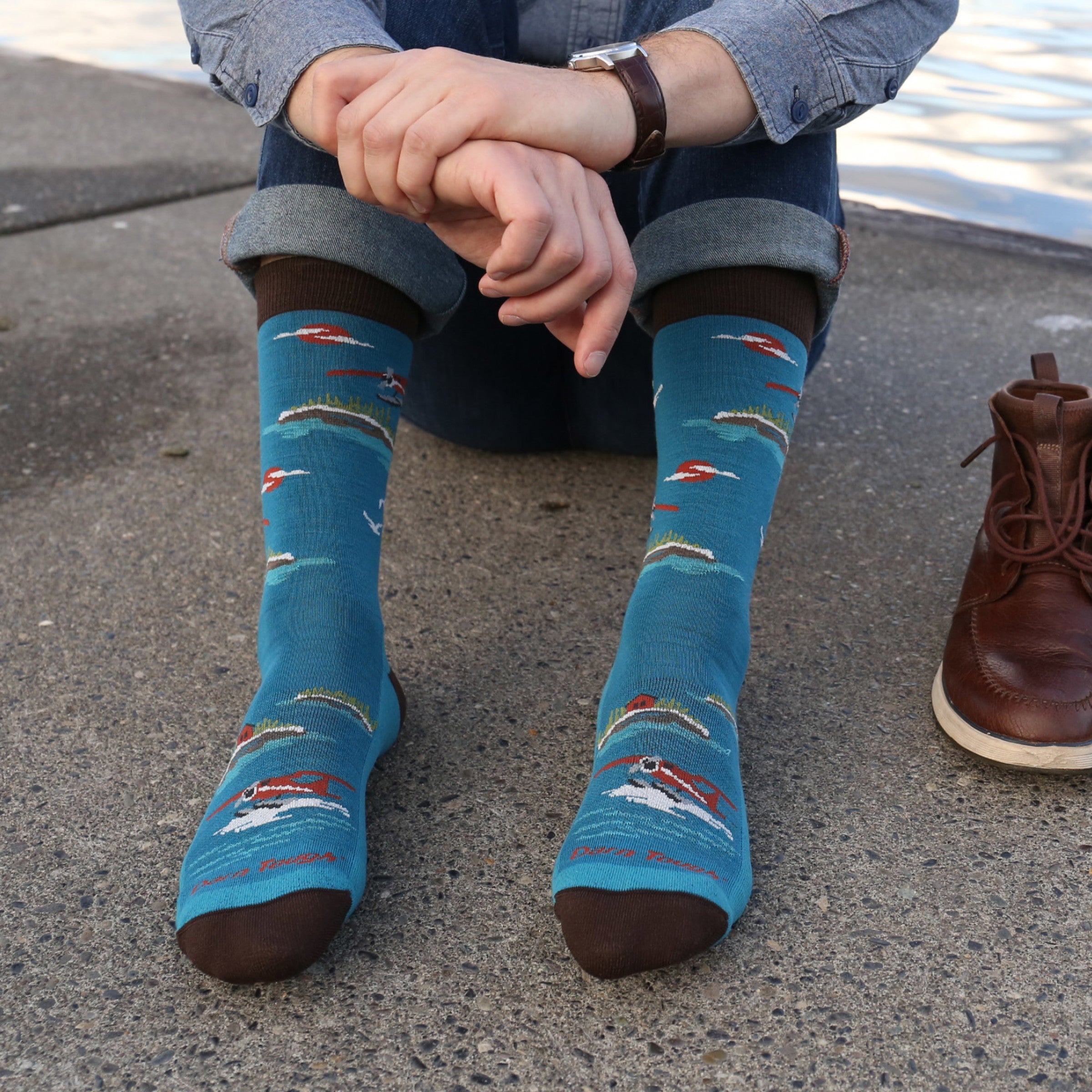 Men's Float Boat Crew Lightweight Lifestyle Socks