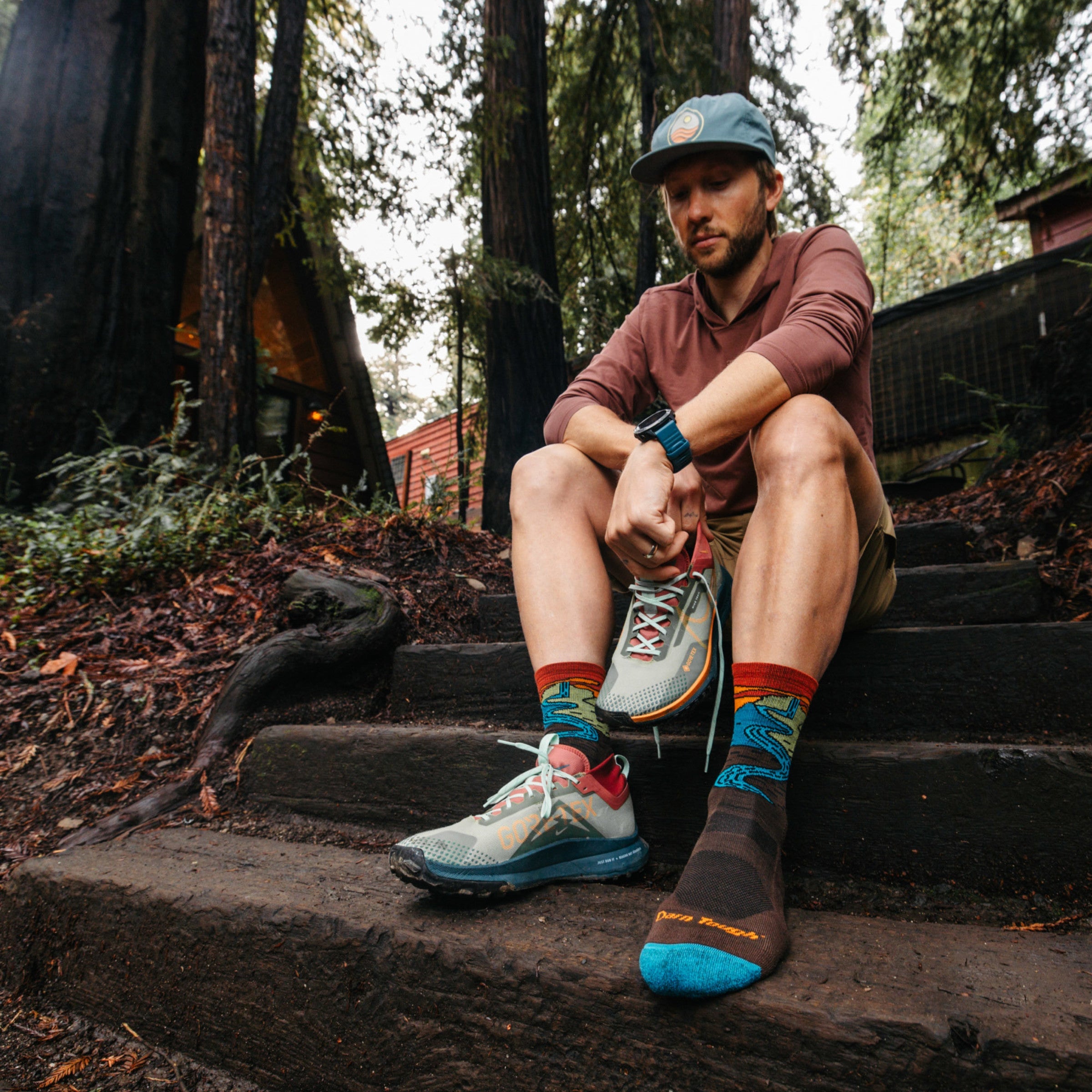 Men's Chasing Waterfalls Micro Crew Lightweight Hiking Socks