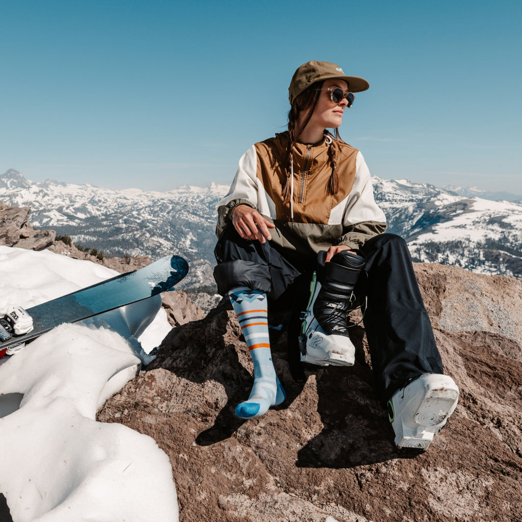 Women's Snowscape Over-the-Calf  Lightweight Ski & Snowboard Sock-Last Chance