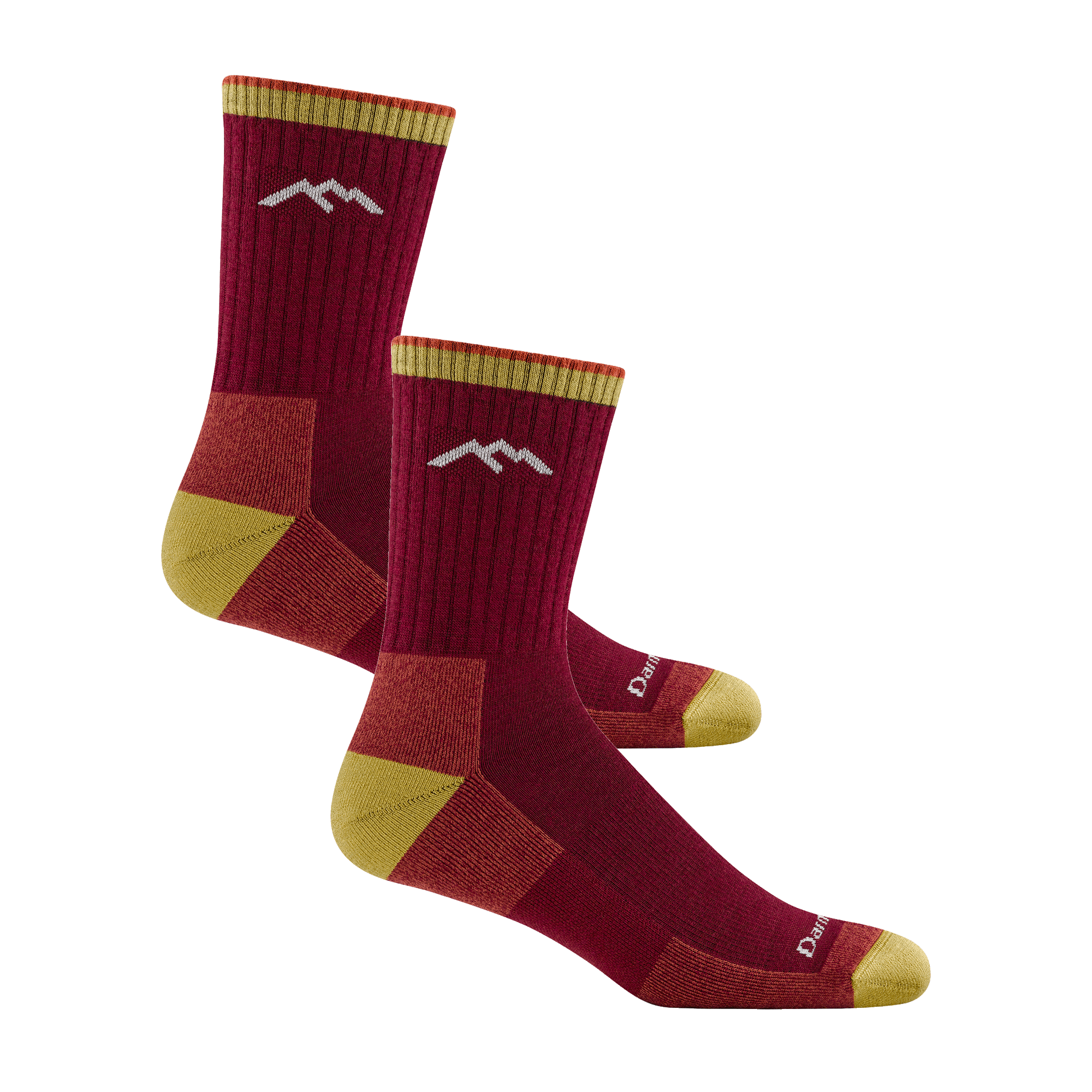 Bundle shot of 1466 sock in burgundy colorway