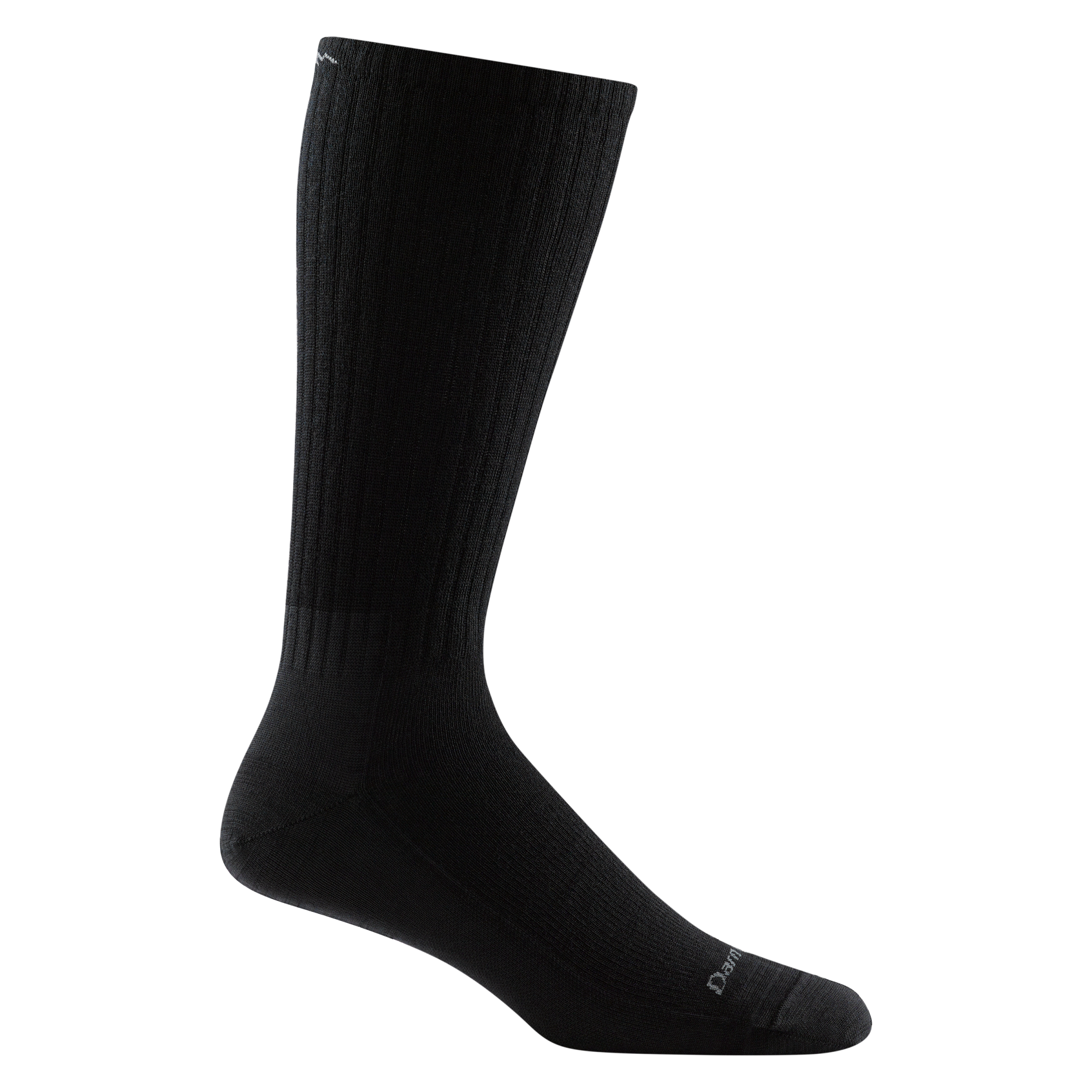1474 men's the standard mid-calf lifestyle sock in color black with white darn tough signature on forefoot