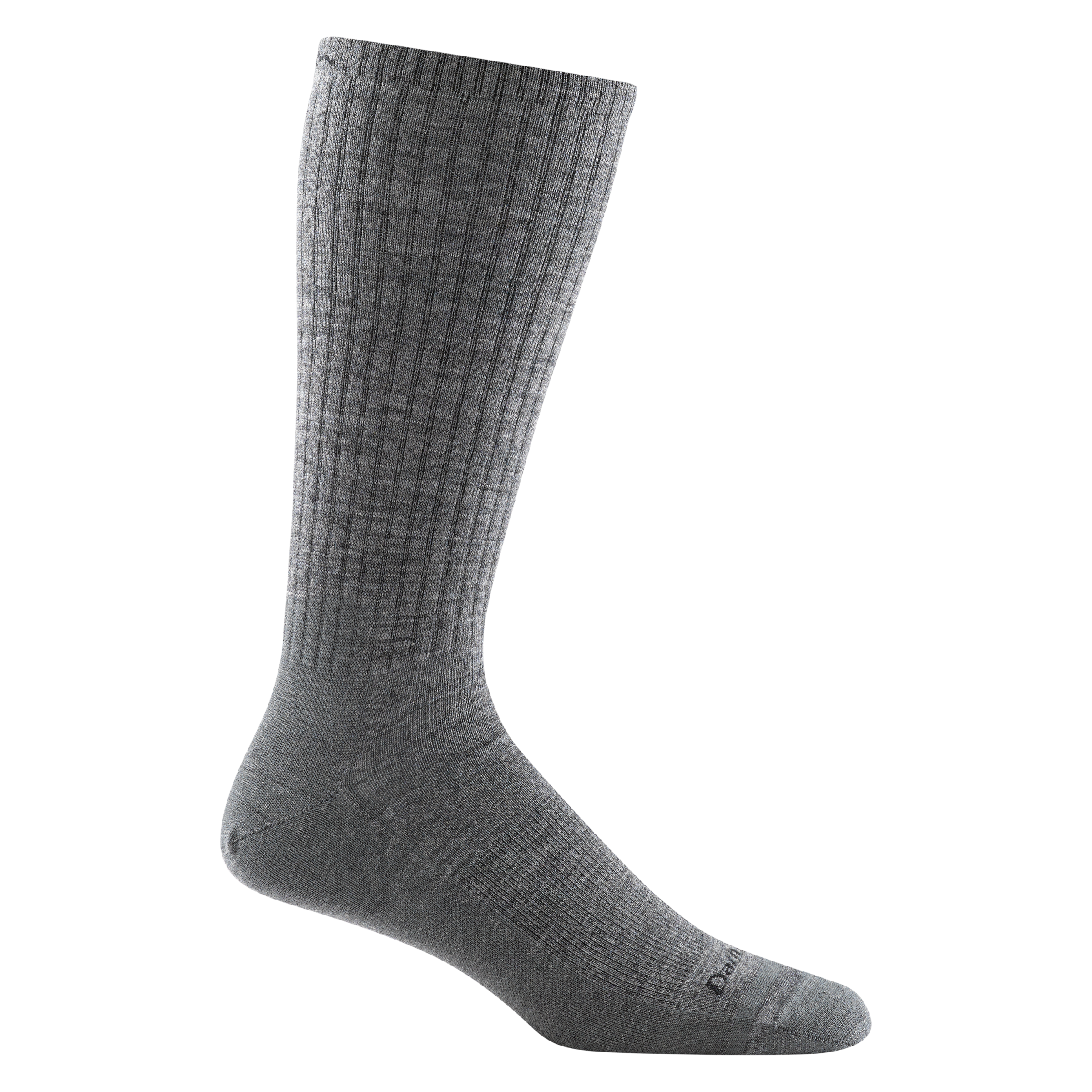 1474 men's the standard mid-calf lifestyle sock in color medium gray with black darn tough signature on forefoot