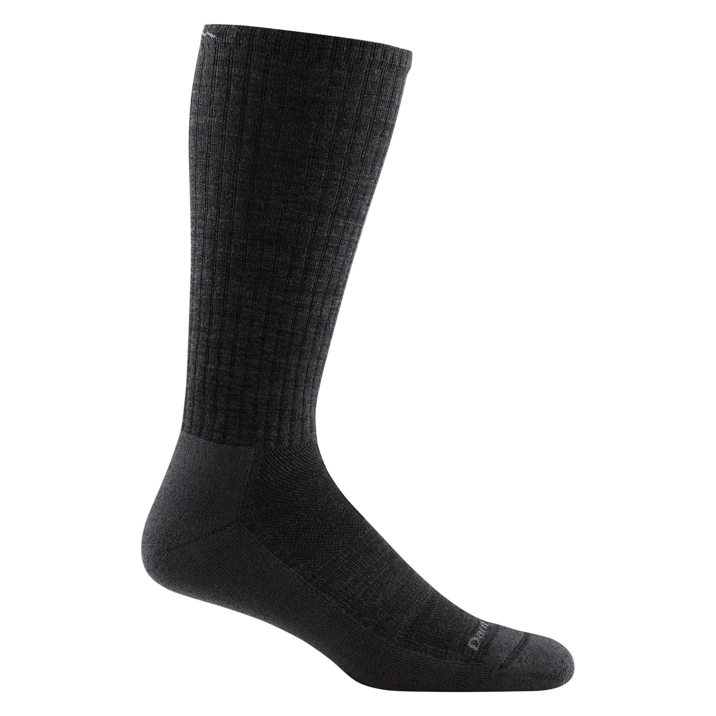 1480 men's the standard mid-calf lifestyle sock in color charcoal with white darn tough signature on forefoot