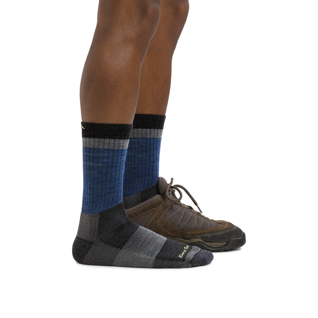 Men's Heady Stripe Micro Crew Lightweight Hiking Socks