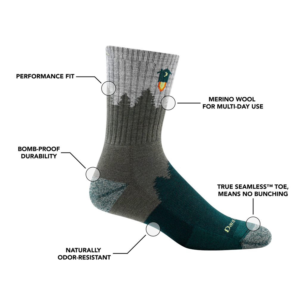 Men's Number 2 Micro Crew Midweight Hiking Socks