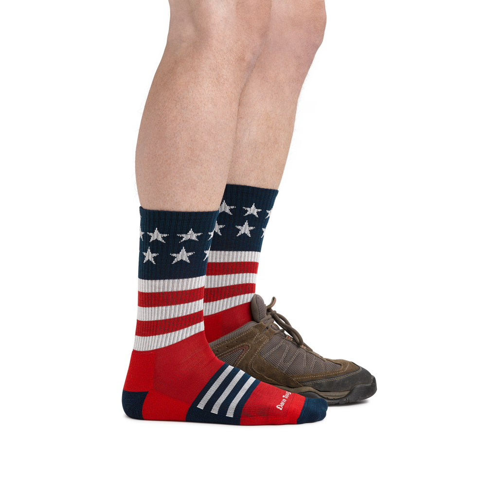 Men's Captain Stripe Micro Crew Lightweight Hiking Socks