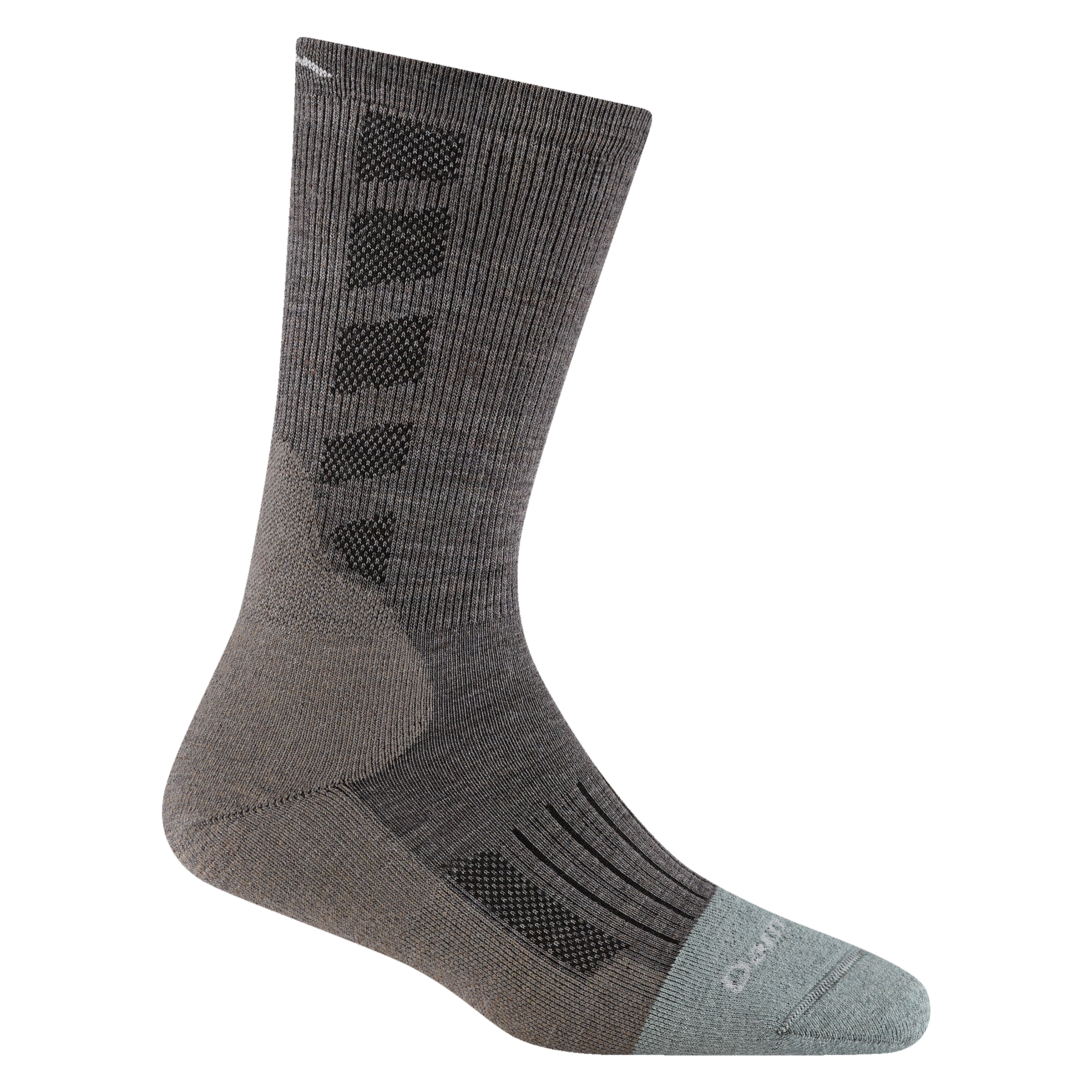 2208 women emma claire work boot sock in shale featuring a seafoam full cushion toe and gray body 