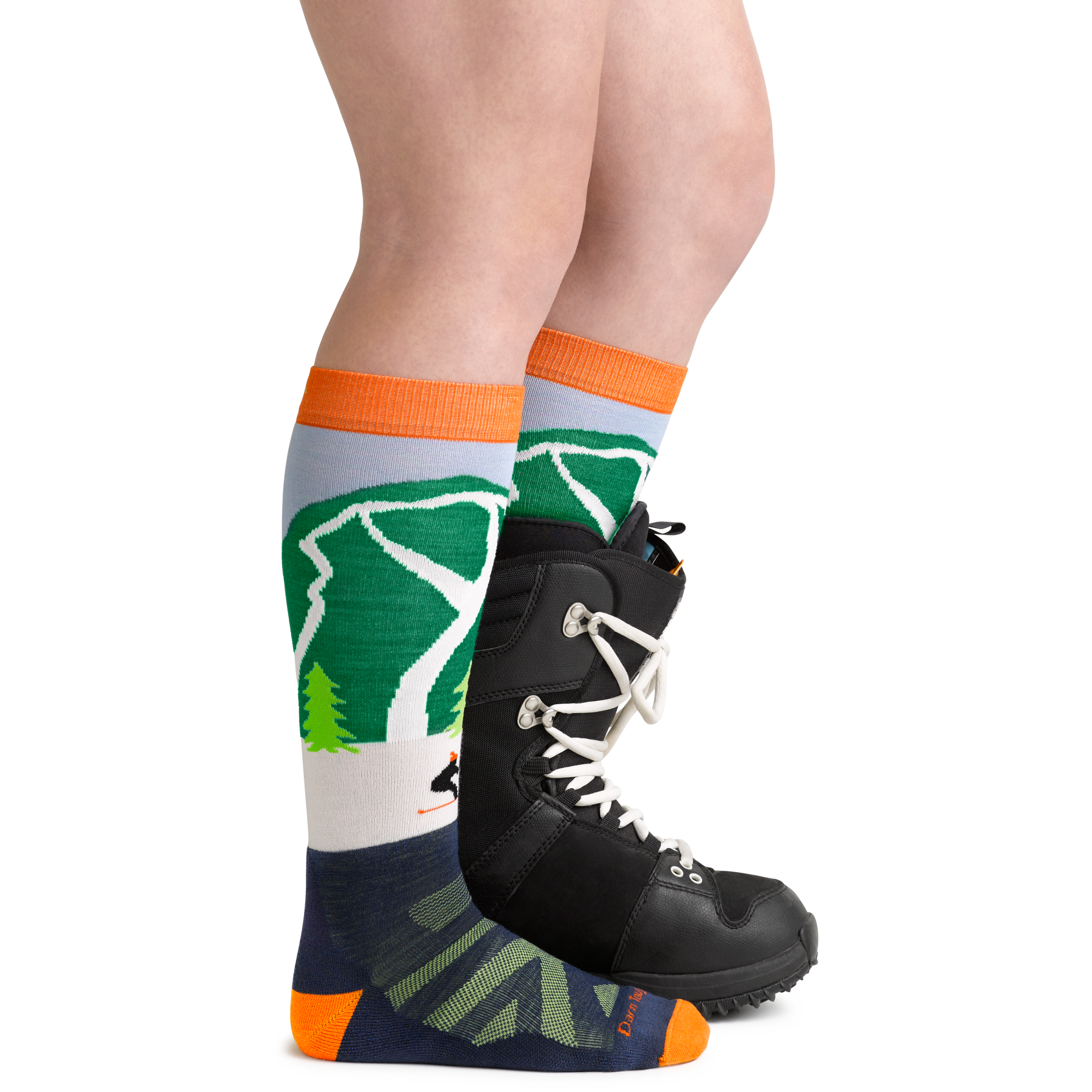 Kids Pow Cow Over-the-Calf  Midweight Ski & Snowboard Sock-Last Chance