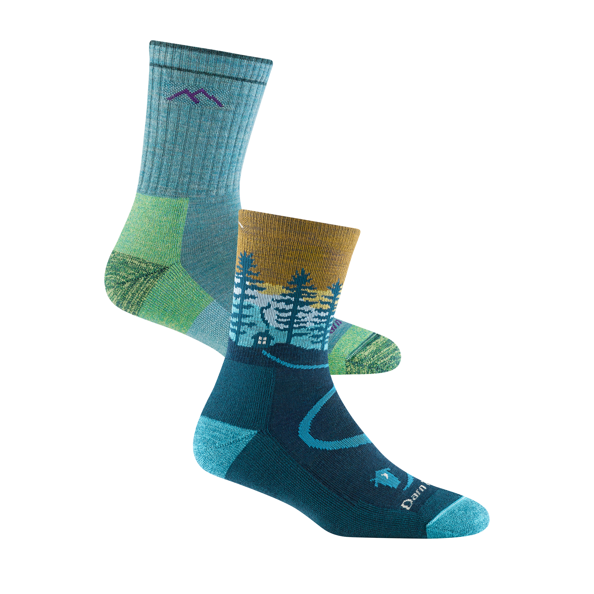 Bundle image of the 1903 aqua heather and 5013 Dark Teal