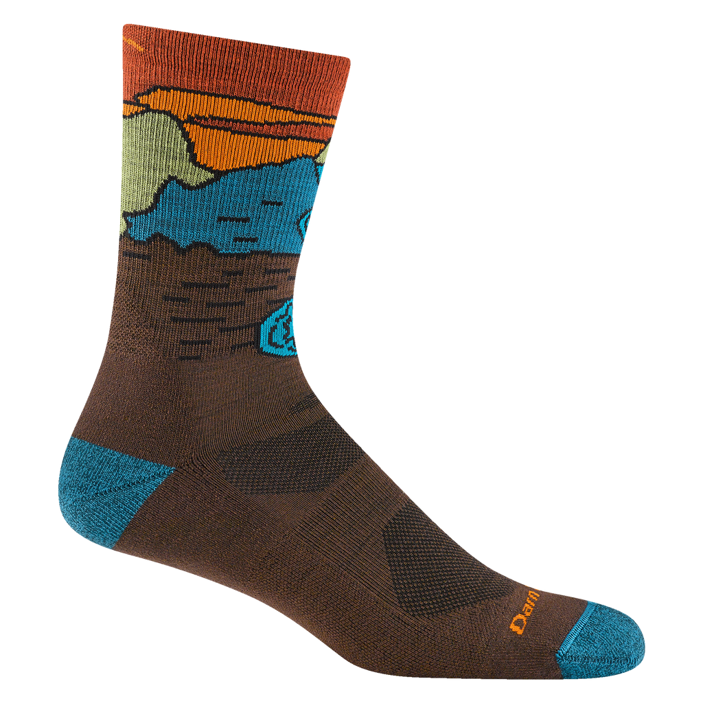 Men's Chasing Waterfalls Micro Crew Lightweight Hiking Socks