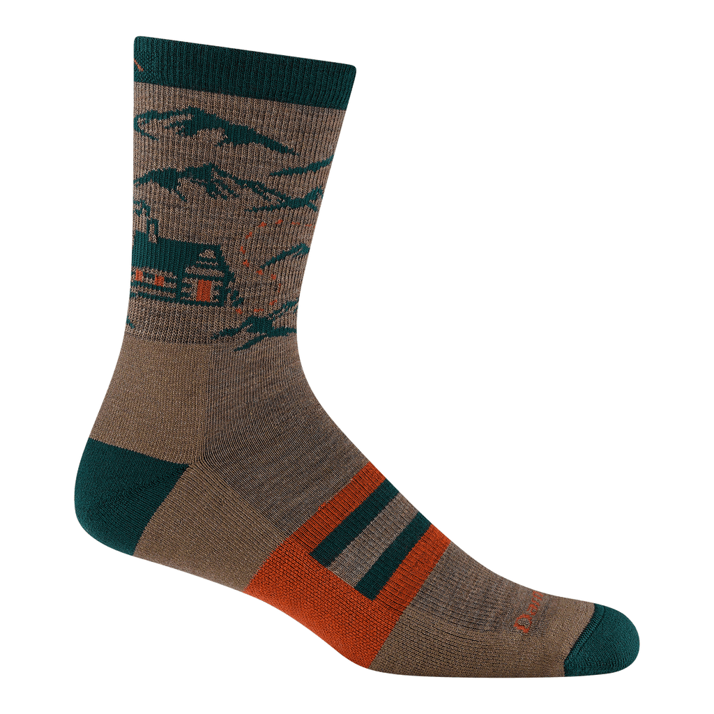 Men's Hike Hike Hut Micro Crew Midweight Hiking Socks