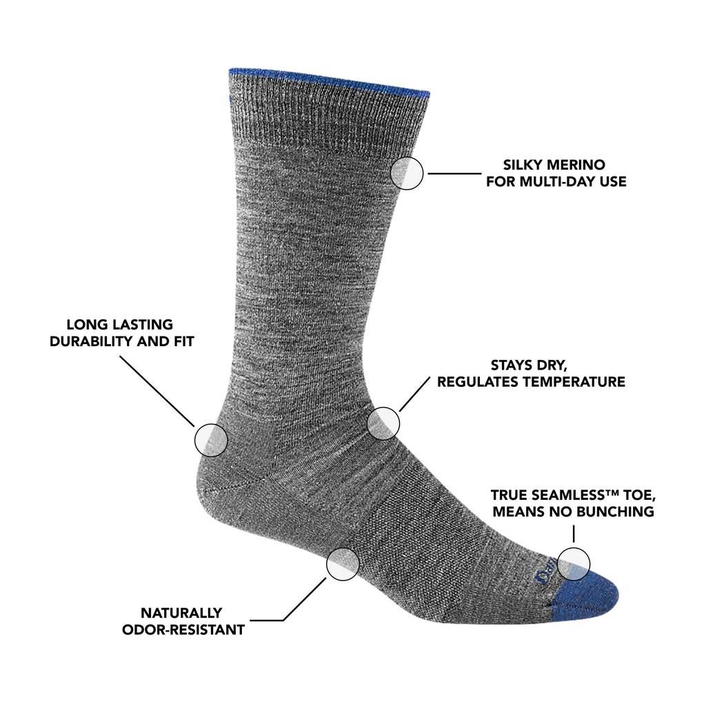 Men's Solid Crew Lightweight Lifestyle Socks