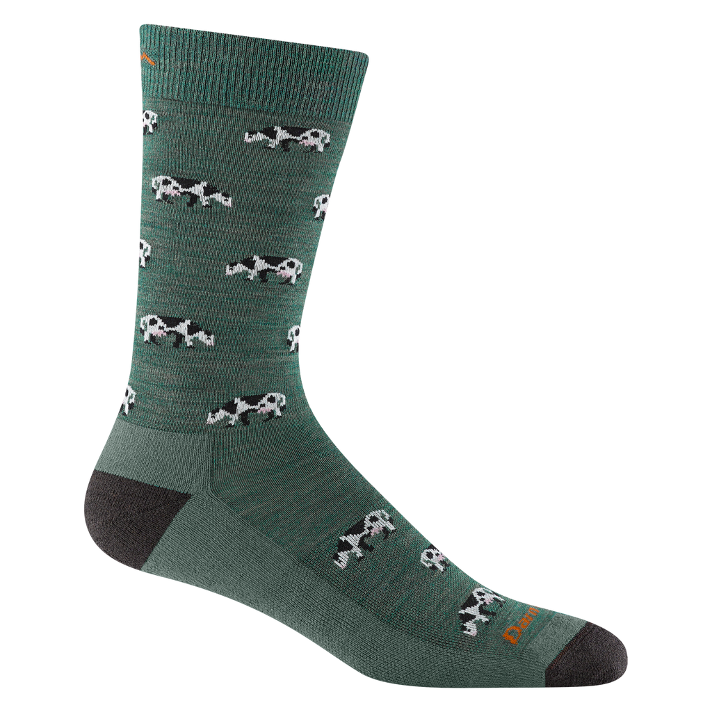 Reverse side product shot of 6116 Dairy Air sock in Pasture colorway.