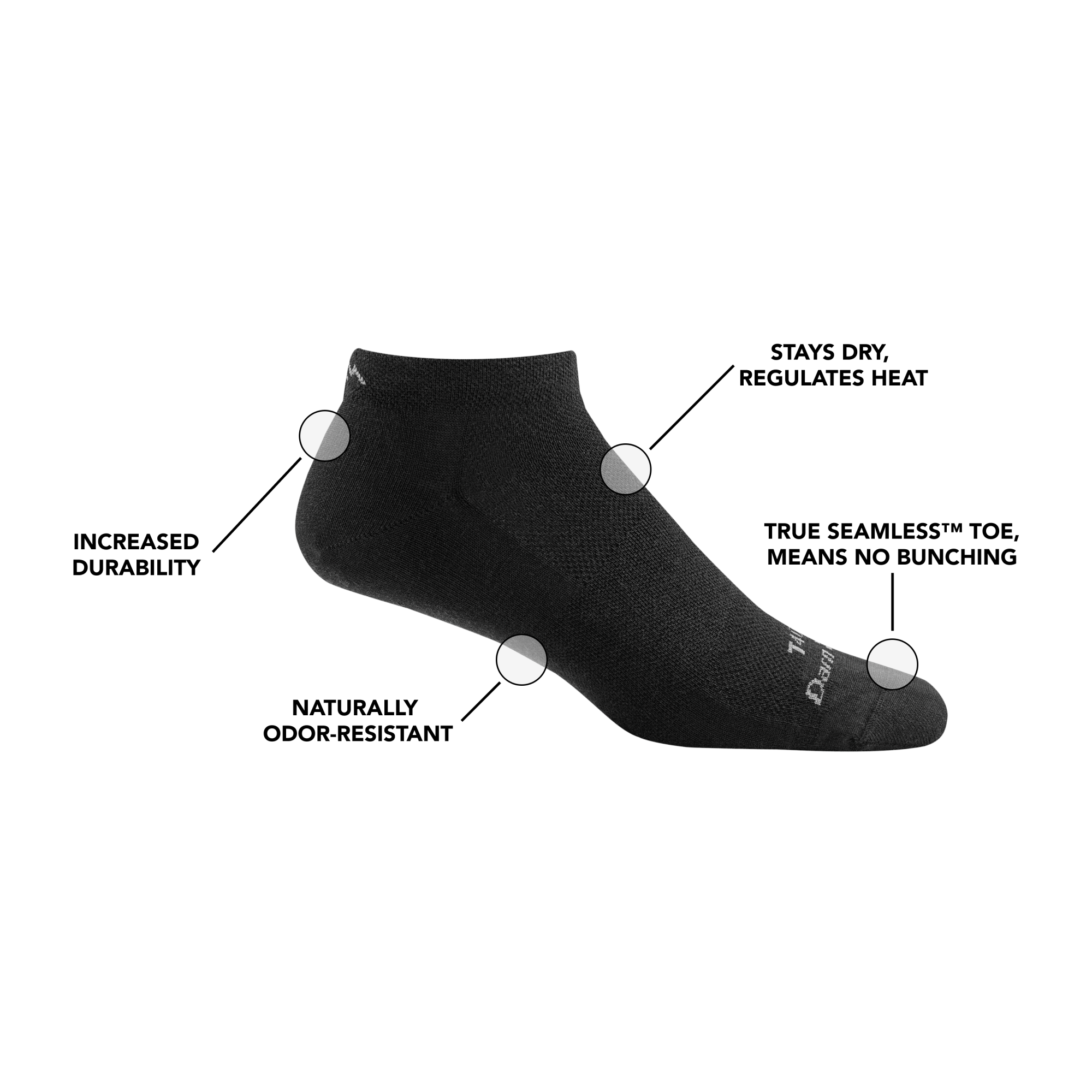 T4016 No Show Midweight Tactical Socks with Cushion