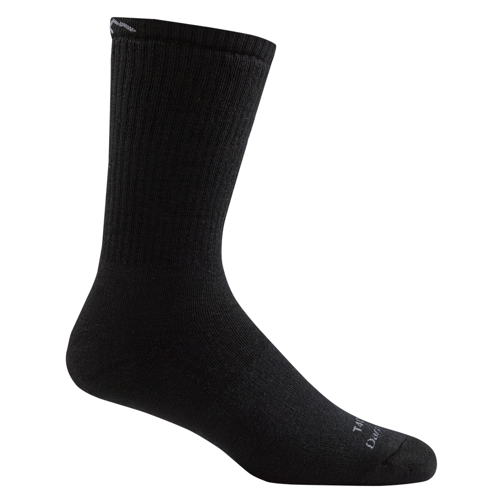 T4033 unisex boot heavyweight tactical sock in color black with white darn tough signature on forefoot