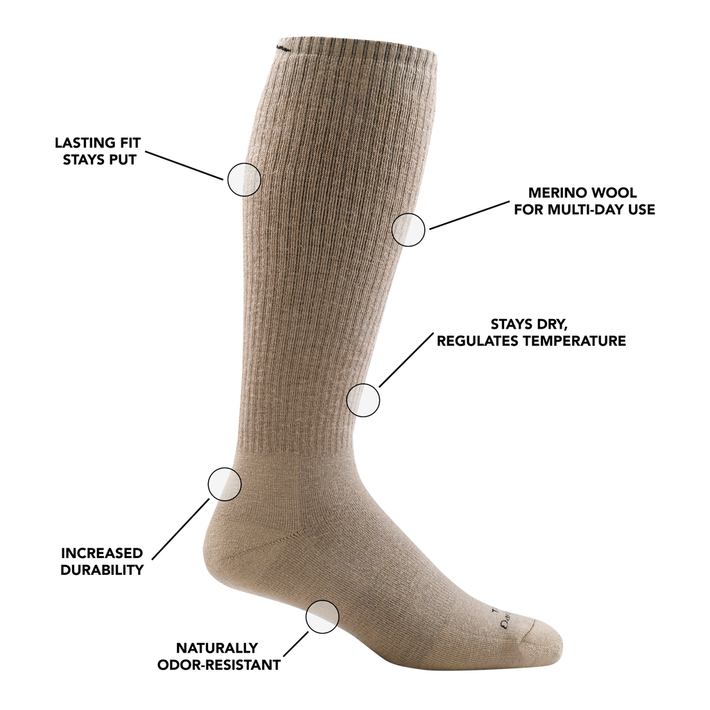 T4050 Over-the-Calf Heavyweight Tactical Socks with Full Cushion