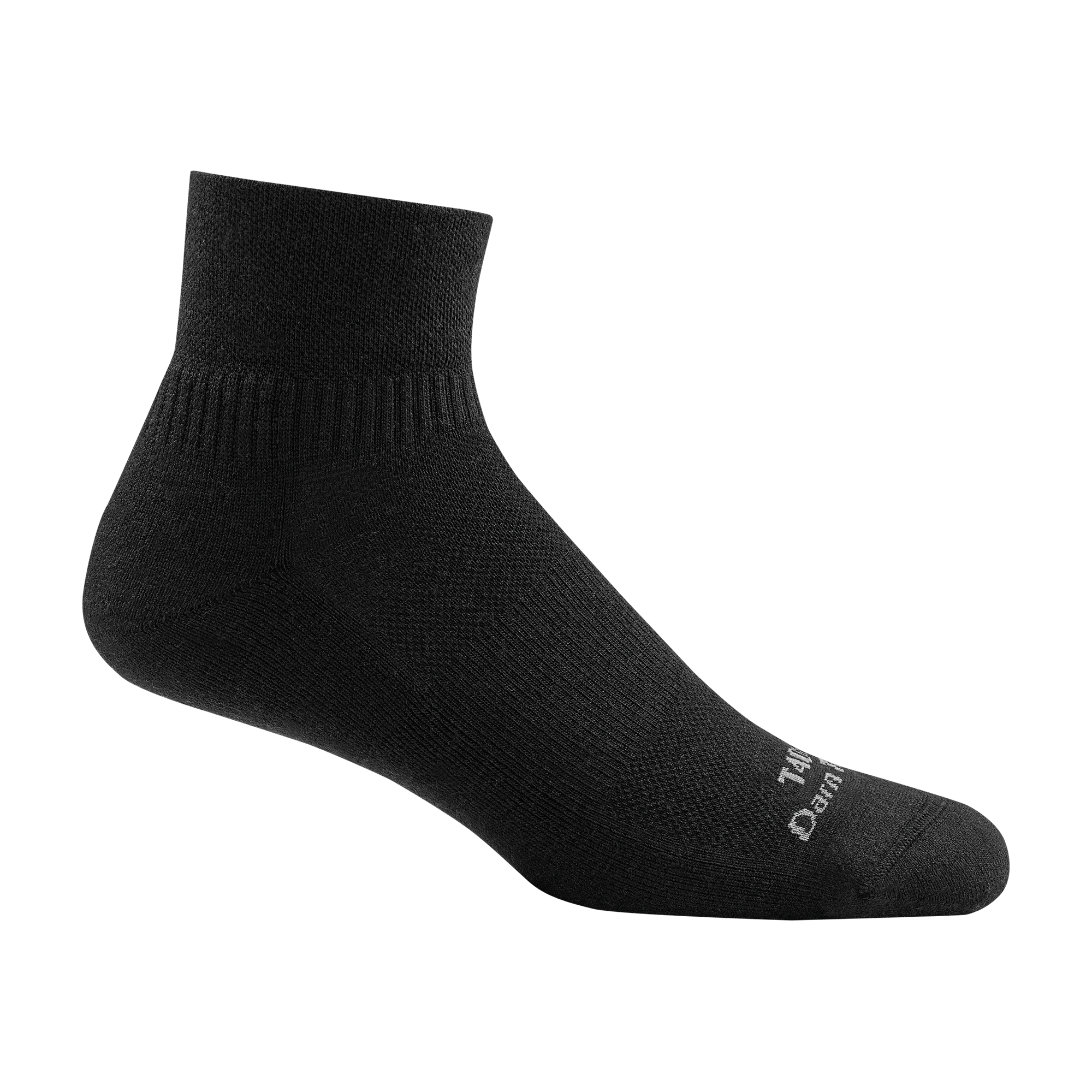Tactical cushion quarter height sock in black